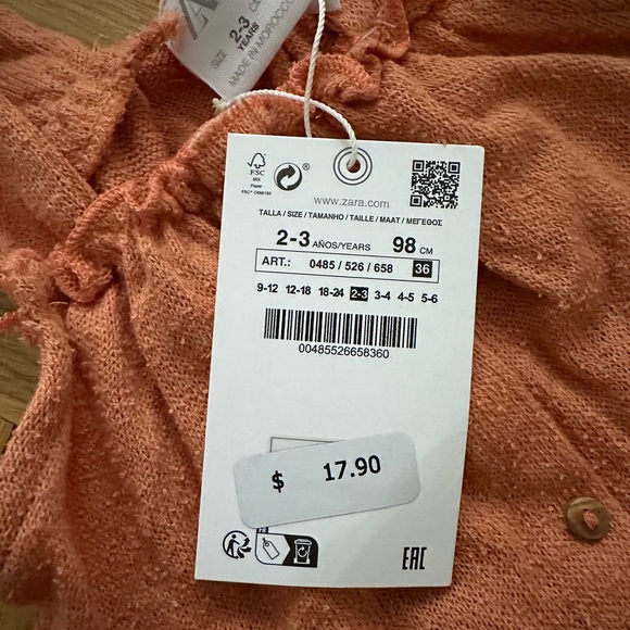 Zara Toddler Girl - Rustic Top - Picture 3 of 3